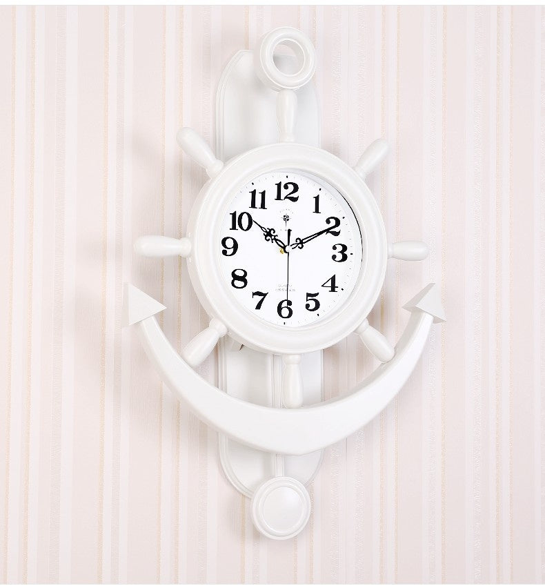 Living Room Mediterranean Rudder Mute Personality Clock