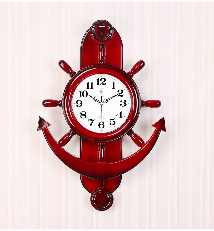 Living Room Mediterranean Rudder Mute Personality Clock