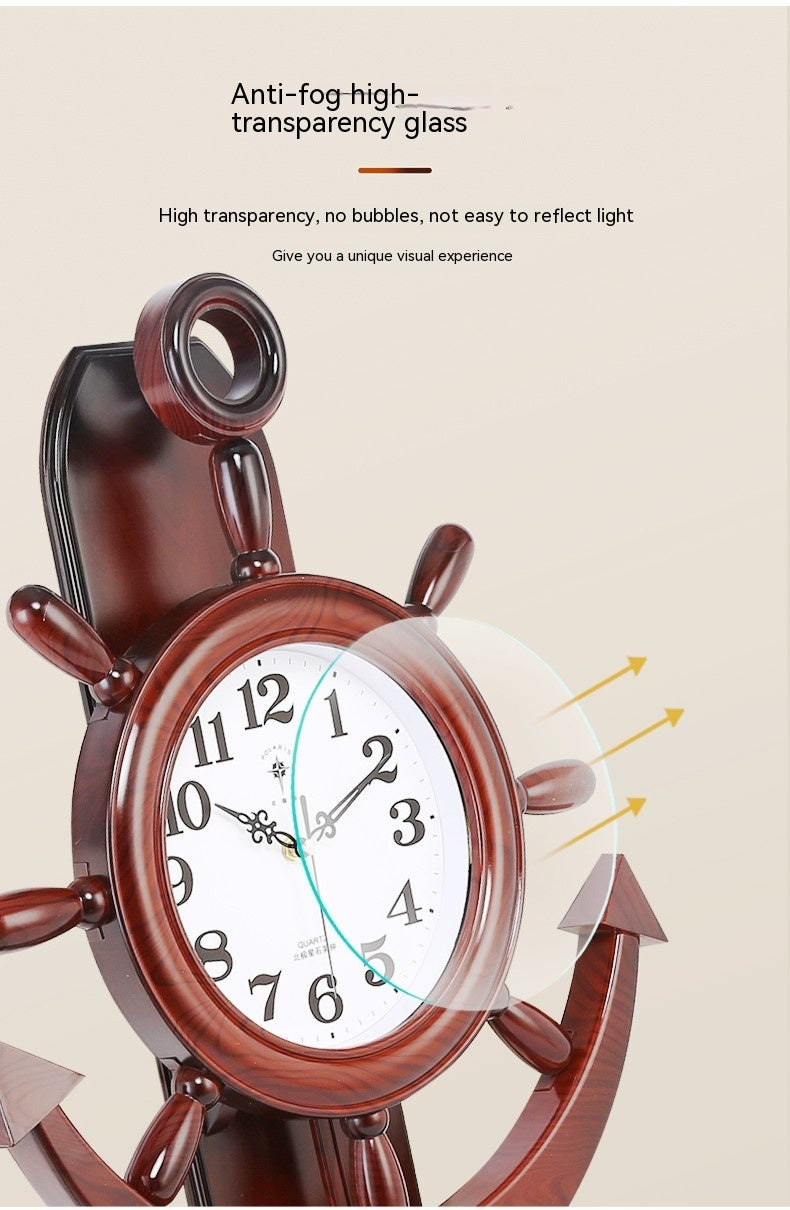 Living Room Mediterranean Rudder Mute Personality Clock