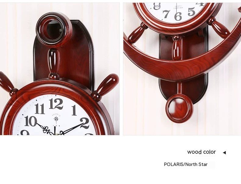 Living Room Mediterranean Rudder Mute Personality Clock