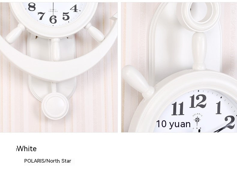Living Room Mediterranean Rudder Mute Personality Clock