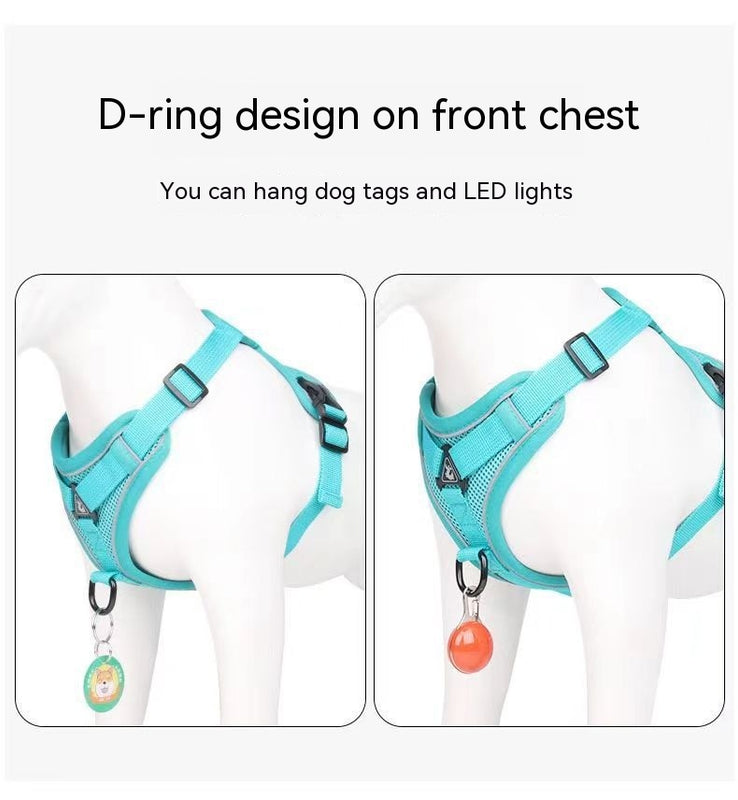 Vest Style Anti Slip Dog Reflective Traction Rope