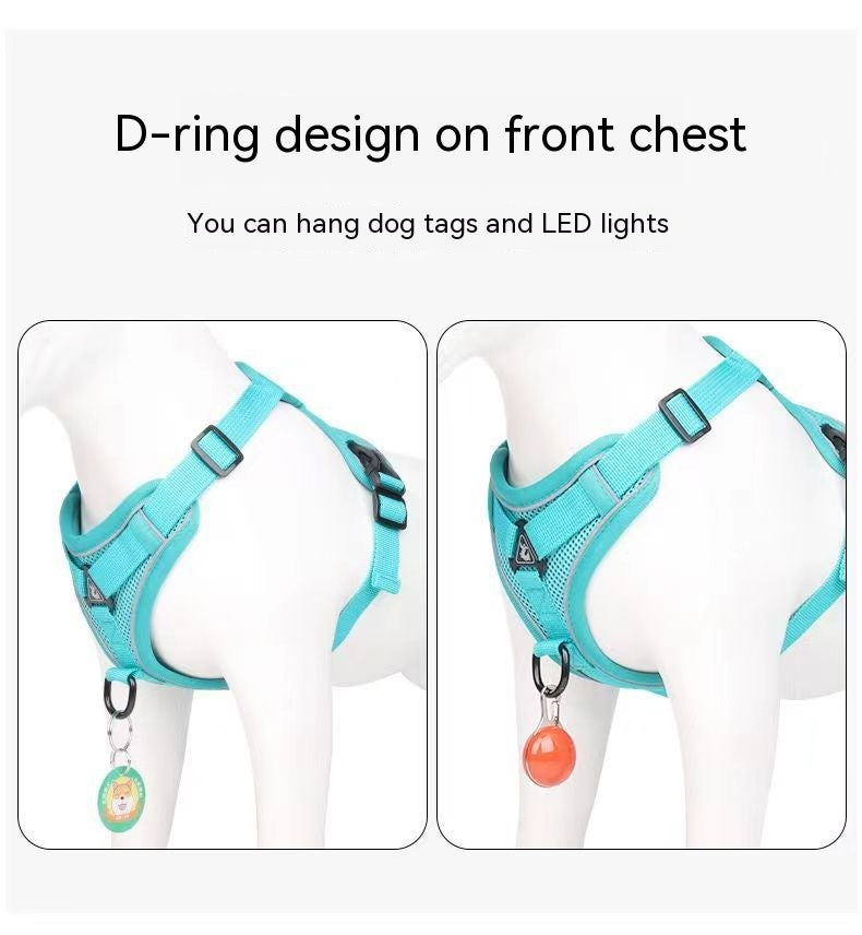 Vest Style Anti Slip Dog Reflective Traction Rope