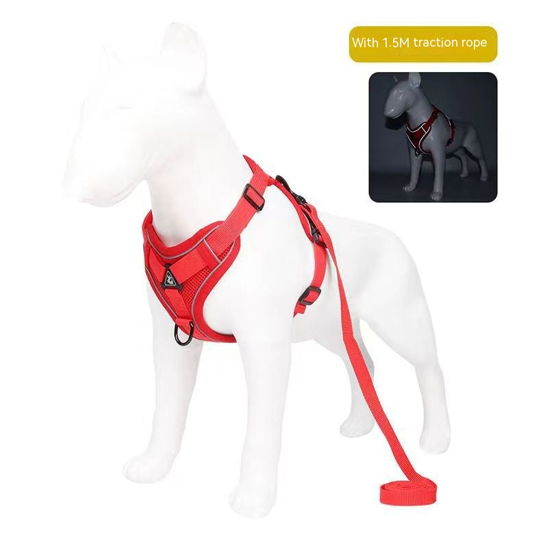Vest Style Anti Slip Dog Reflective Traction Rope