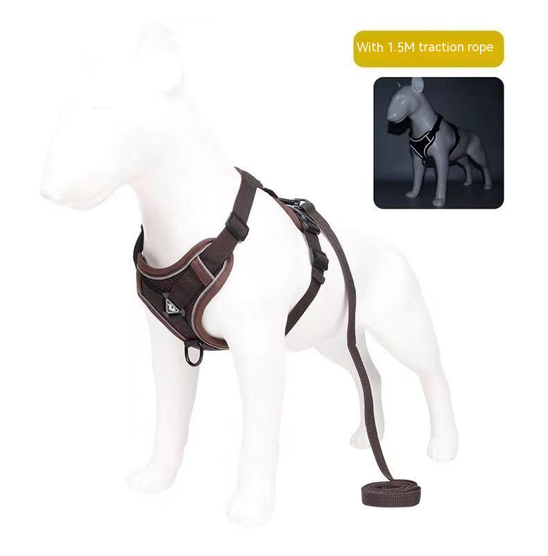 Vest Style Anti Slip Dog Reflective Traction Rope