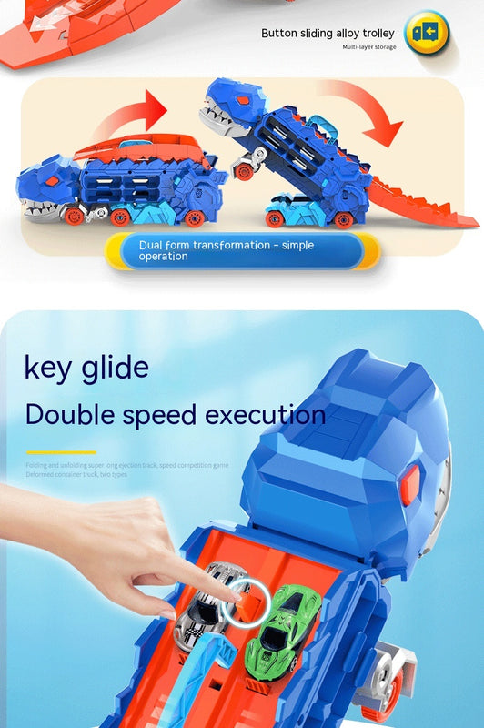 Tyrannosaurus Dinosaur Deformation Track Gliding Car