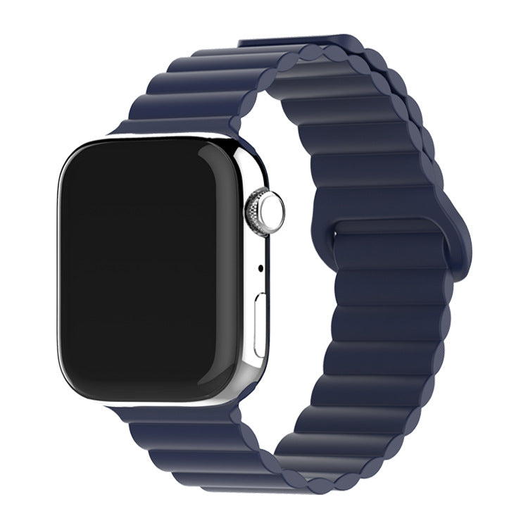 Two-color Silicone Magnetic Back Ring Buckle Watch Band