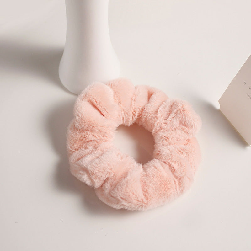 Elástico de cabelo tipo "scrunchie" grande e fofo estilo feminino