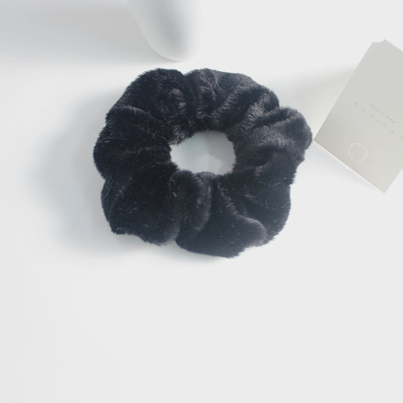 Elástico de cabelo tipo "scrunchie" grande e fofo estilo feminino