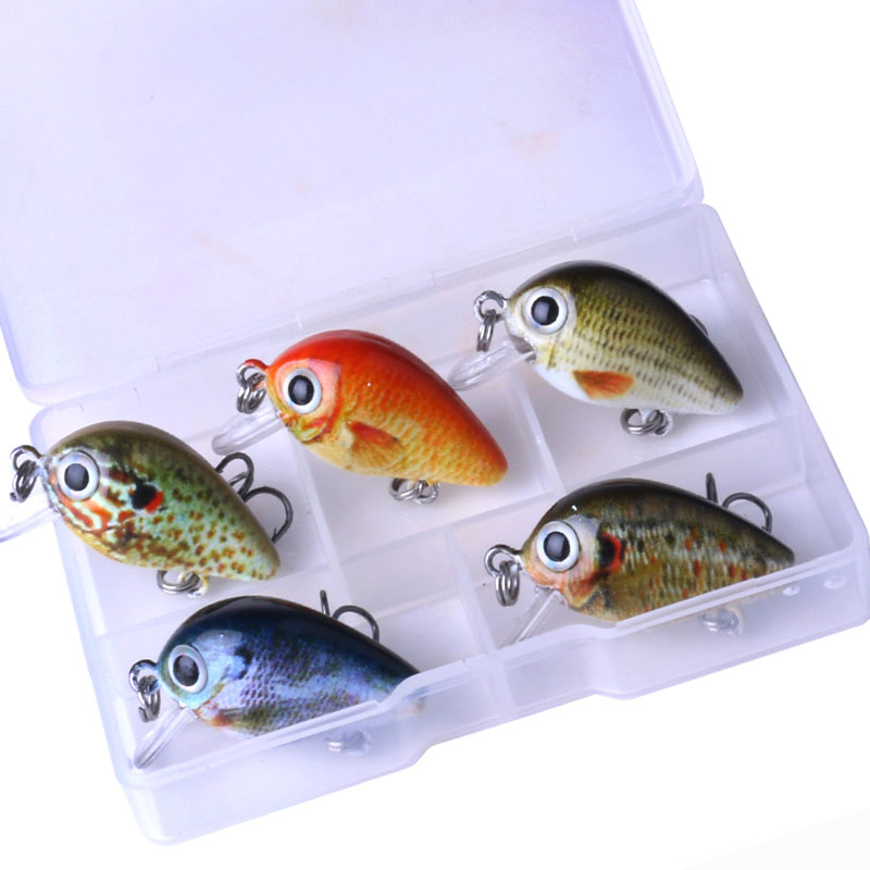 Mini-Crankbait-Angelköder 2,7 cm 1,5 g Köder-Set im Kasten