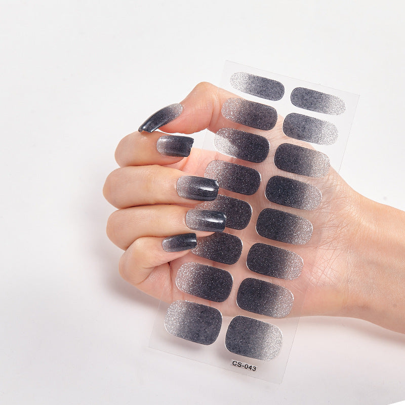 Autocolantes de Unhas de Cor Sólida 16 Pequenos Autocolantes Autocolantes de Unhas Simples