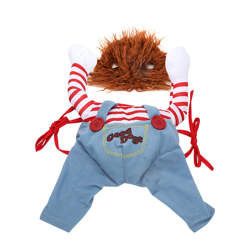 Halloween pet traje cão de estimação roupas engraçadas ajustável cão cosplay traje assustador traje festa reuniões