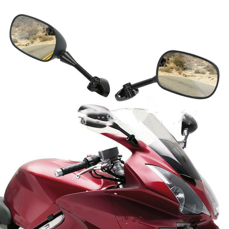 Refletor de espelho retrovisor preto de plástico para motocicleta