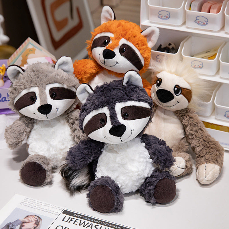 Fox Raccoon Plush Doll Forest Animal Friend Little Wolf Monkey