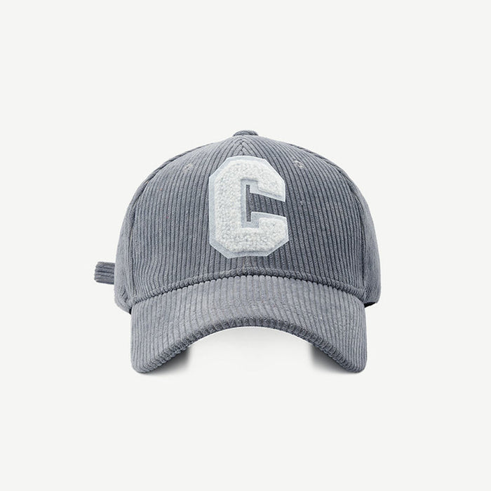 Corduroy Sport C Letter Duck Tongue Hat