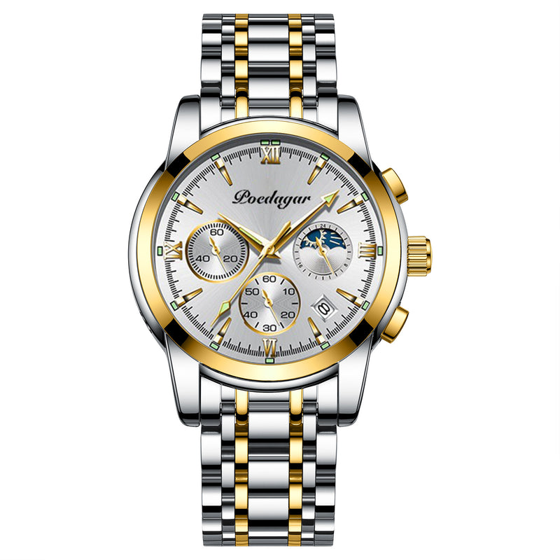 Montre multifonctionnelle pour hommes, montre-bracelet à Quartz étanche et lumineuse