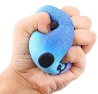 Decompression Vent Slow Rebound Star Panda Head PU  Simulation Toy