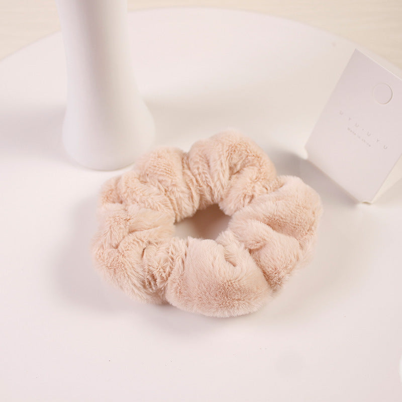 Elástico de cabelo tipo "scrunchie" grande e fofo estilo feminino