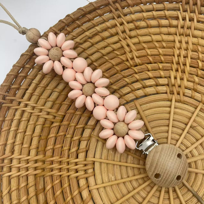 Prendedor de Chupeta em Silicone Baby Flower