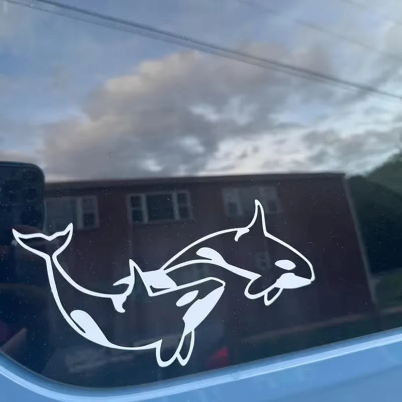Orca Car Window And Rear Bumper Decorative Sticker