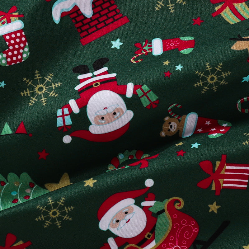 Conjunto de camisa com estampado de bonecos para rapaz de Natal
