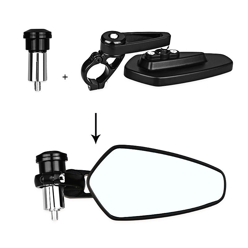 Rear view mirror modified motorcycle hand mirror