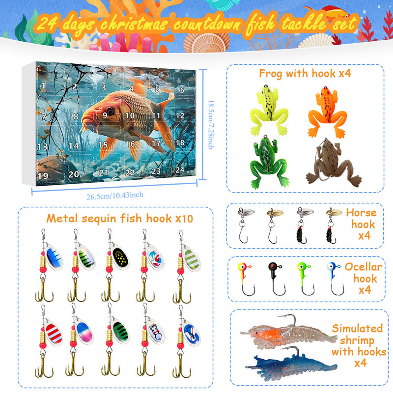 24 Countdown Christmas Fishing Set