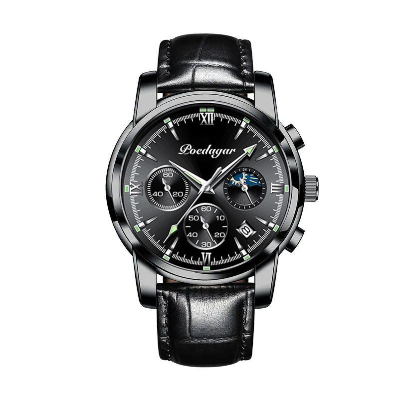 Montre multifonctionnelle pour hommes, montre-bracelet à Quartz étanche et lumineuse