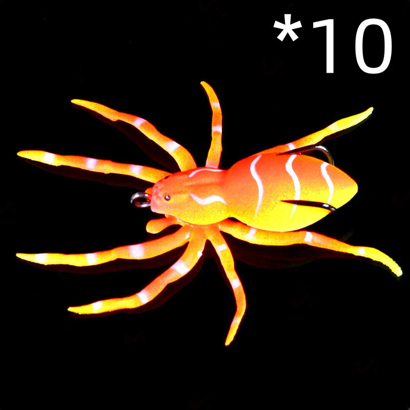 Neuer künstlicher Angelköder 8 cm - 7 g bionischer weicher Froschköder Simulations-Spinnenköder Angelköder Angelausrüstung