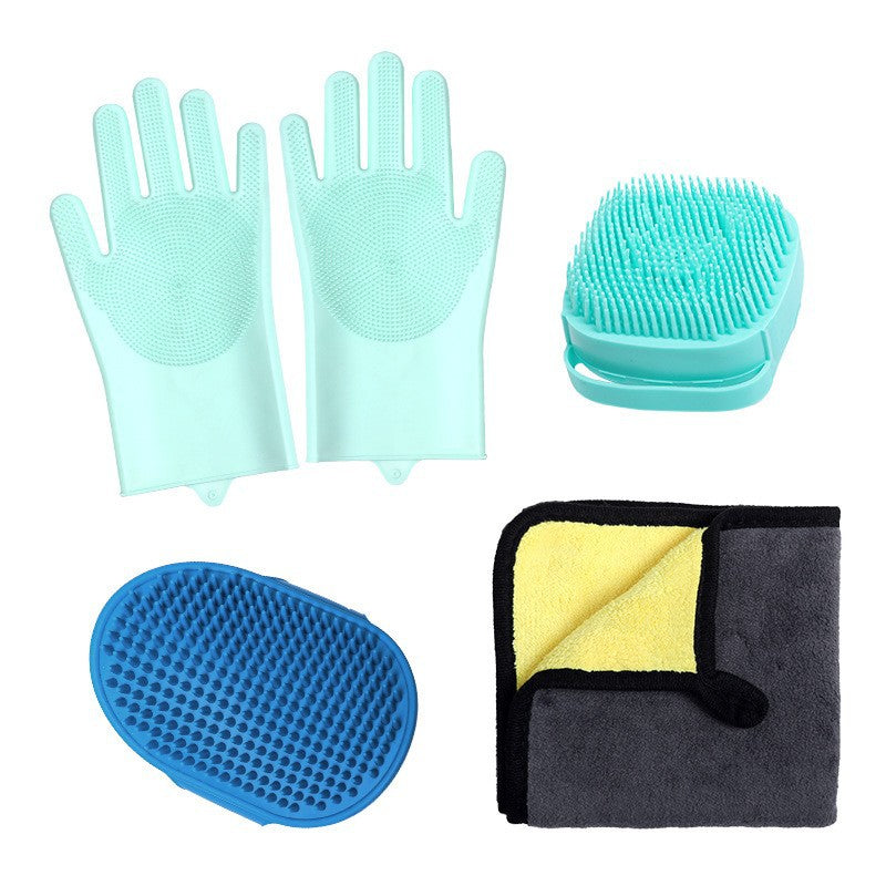 Luvas de Banho para Animais de Estimação Conjunto de Acessórios de Banho para Cães