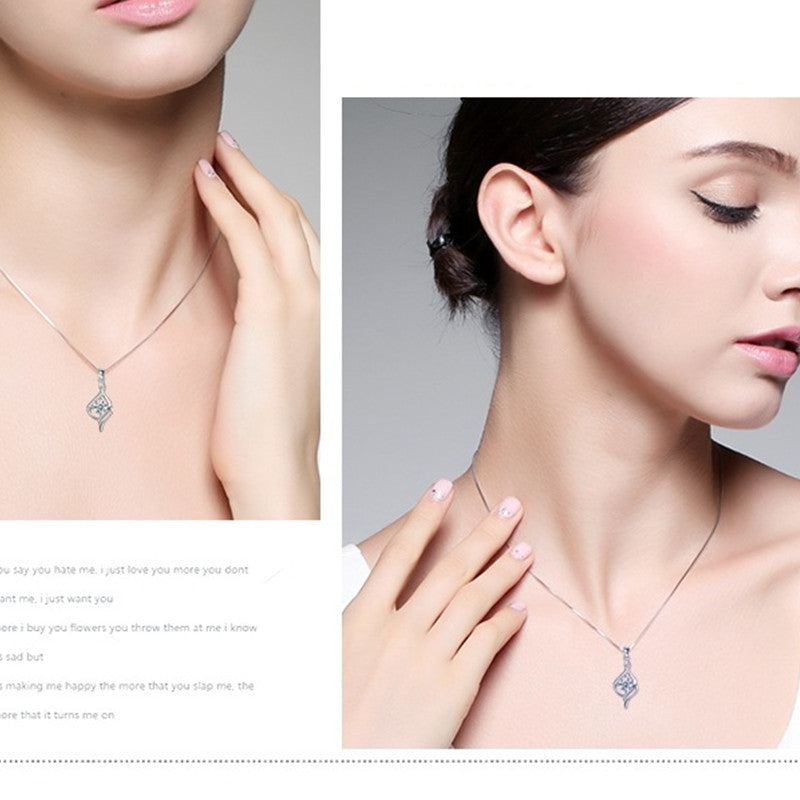 Romantic Classic Love 925 Silver Necklace Pendant