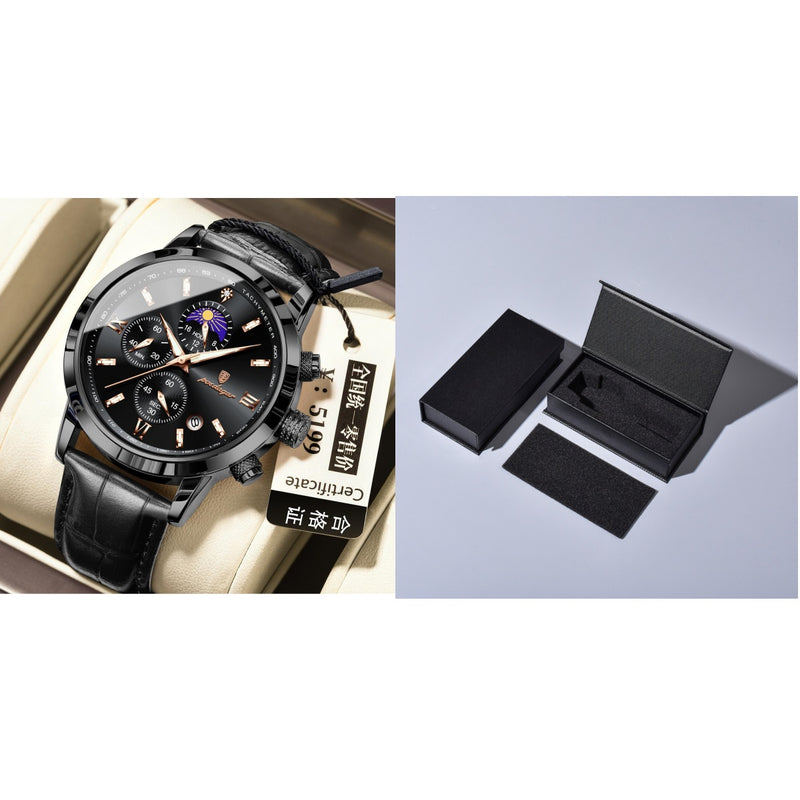 Men's Watch With Moon Phase And Multi-function Chronograph