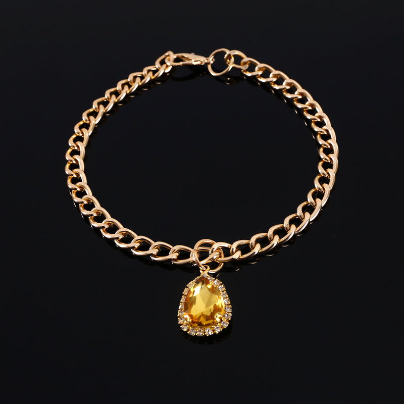 Metal Crystal Diamond Pendant Cat Collar Accessories