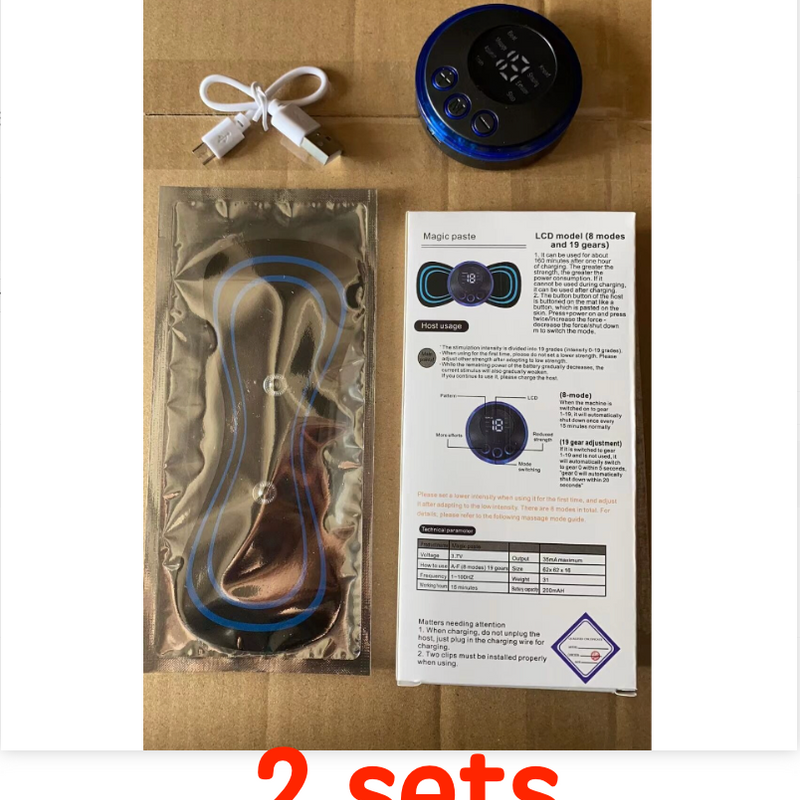 Mini-Massage-Pad Smart-LCD-Display Elektrotherapie-Massagegerät für Halswirbelsäule, Taille und Rücken Schmetterlings-Gerät für die Tasche