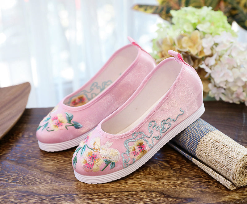 Frühlings- und Herbst-Antik-Studenten-Stickbaumwollschuhe