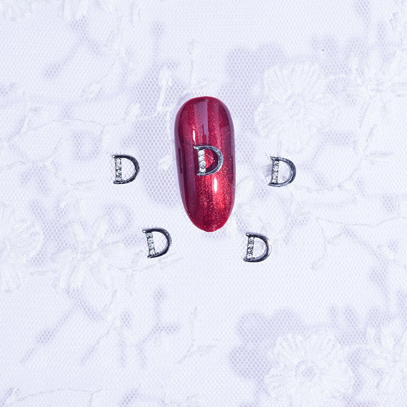 26 Letter Alloy Nail Ornament Nail Crystal