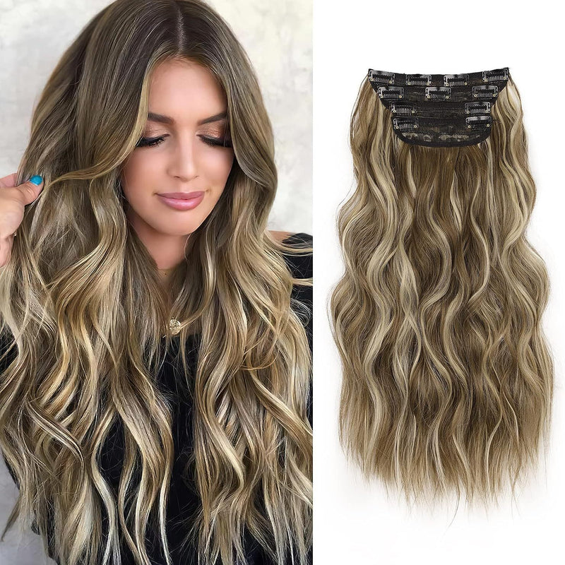 Wig Four-piece Set Hairpiece Clip Curly Hair Four-piece Set Curly Hair Wig Set