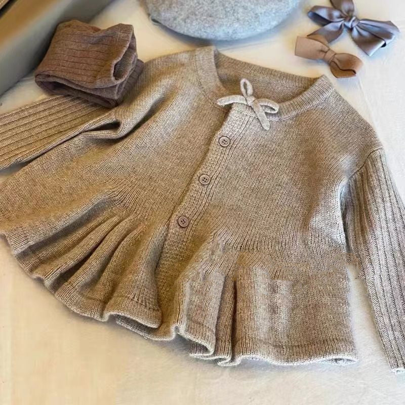 New Girl's Knitted Cardigan Single Breasted Cute Woolen Sweater