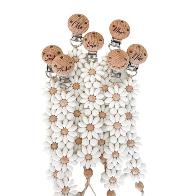 Prendedor de Chupeta em Silicone Baby Flower
