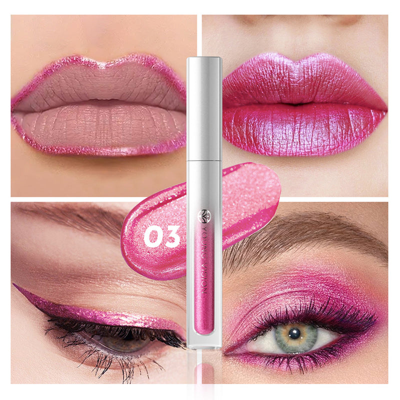 8 Colors  Lip Gloss Not Easy To Stick Cup Eye Shadow