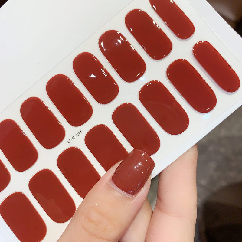 Autocolantes de beleza para unhas, semi-curados, de segunda geração, impermeáveis e duradouros