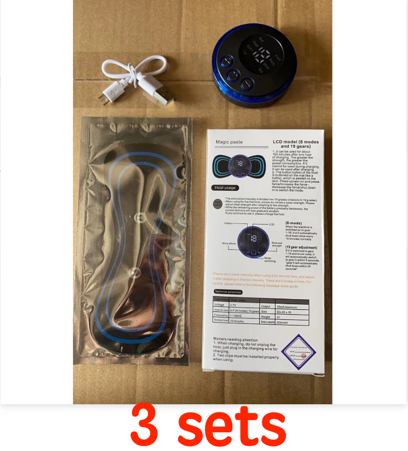 Mini-Massage-Pad Smart-LCD-Display Elektrotherapie-Massagegerät für Halswirbelsäule, Taille und Rücken Schmetterlings-Gerät für die Tasche