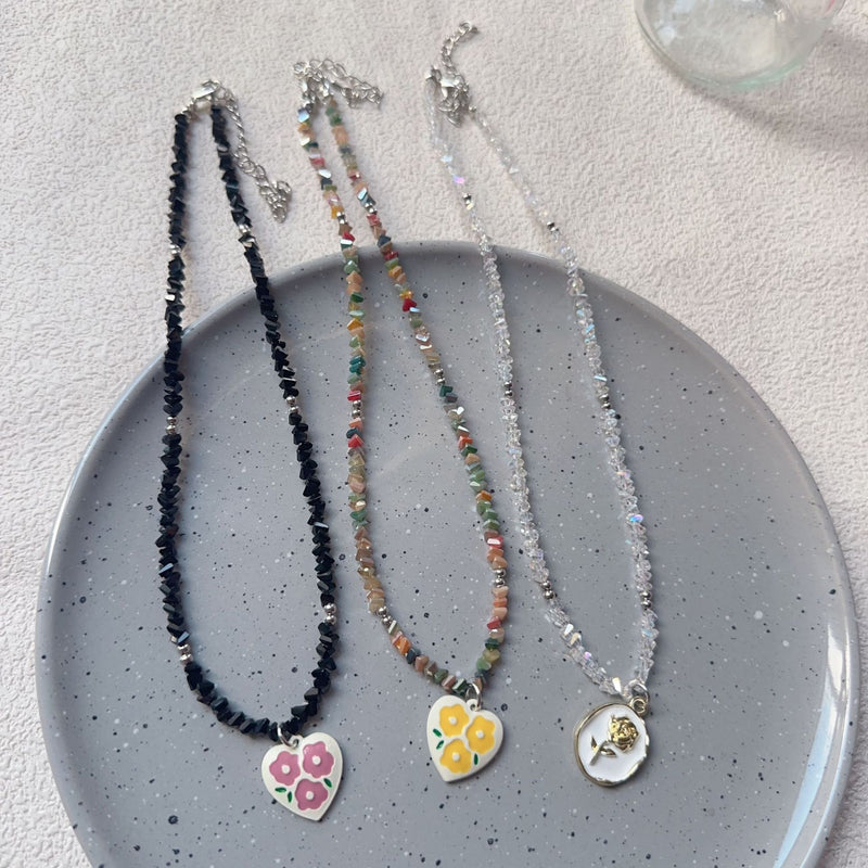 Perlenhalskette, farbecht, Damen, Sommer