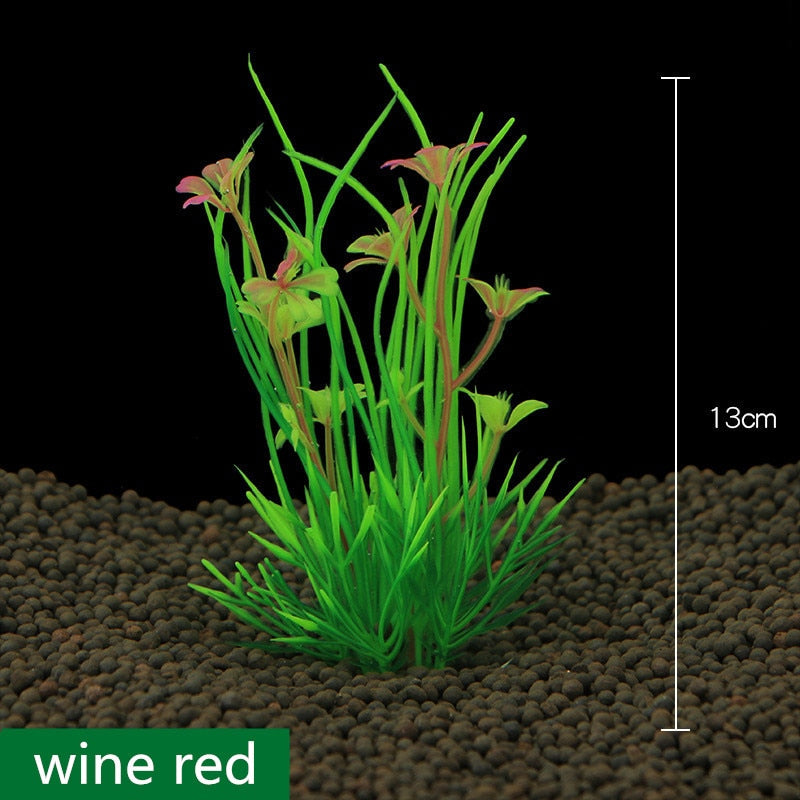 Decoração de tanque de peixes simulação planta de água aquário paisagismo plástico