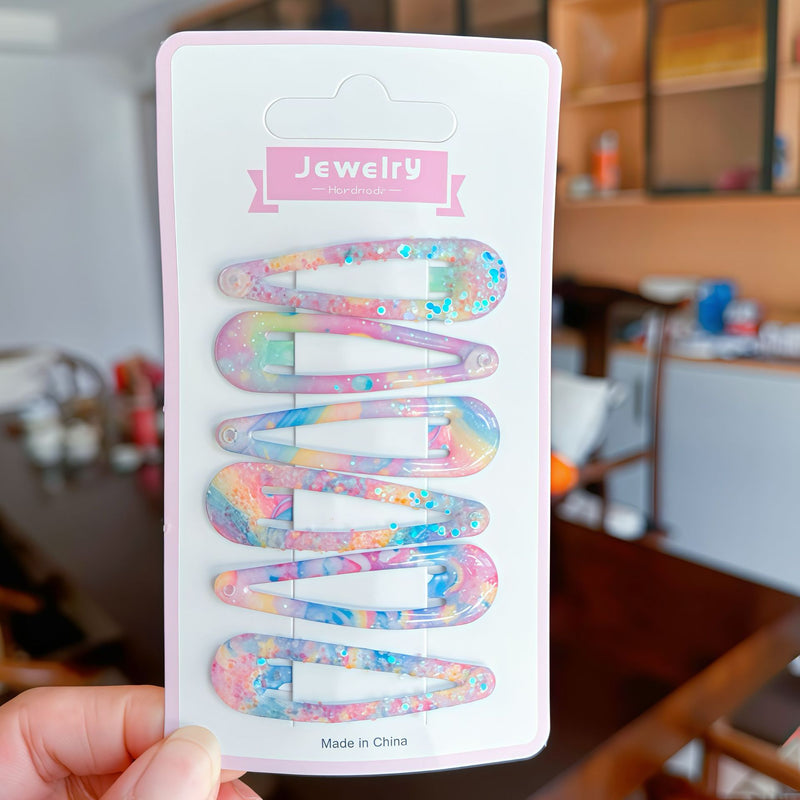 Gancho de cabelo infantil versátil com lantejoulas e design flexível