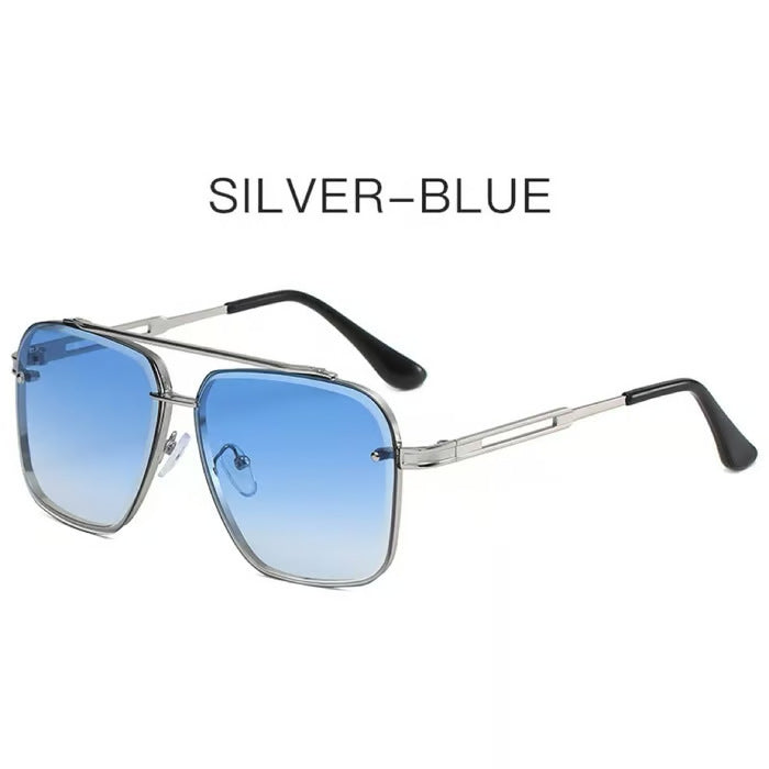 Modische, schlichte Doppelsteg-Sonnenbrille