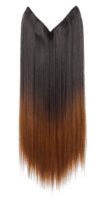 Women's One-piece Adjustable Invisible Straight Multi-color Gradient Hair Extension Fishline