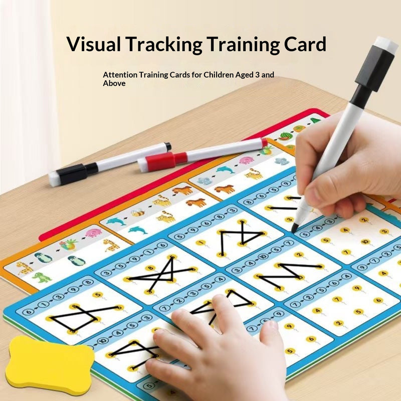 Visuelles Verfolgungstraining Konzentration Aufmerksamkeitstraining Kinder Memory-Spiel Kindergarten Lernspielzeug für Babys