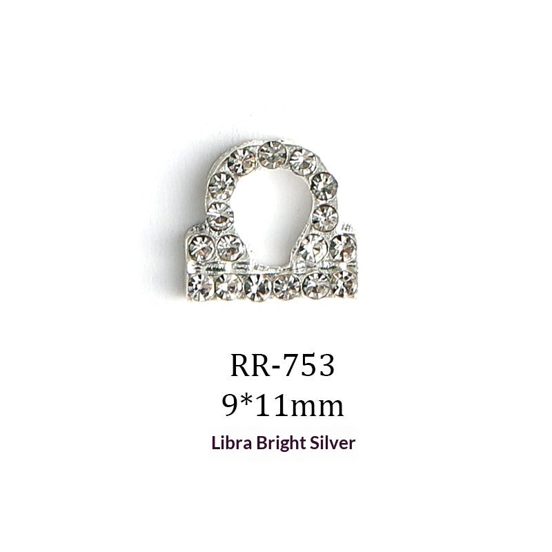 Creative 3D Twelve Zodiac Sign Nail Art Accessories