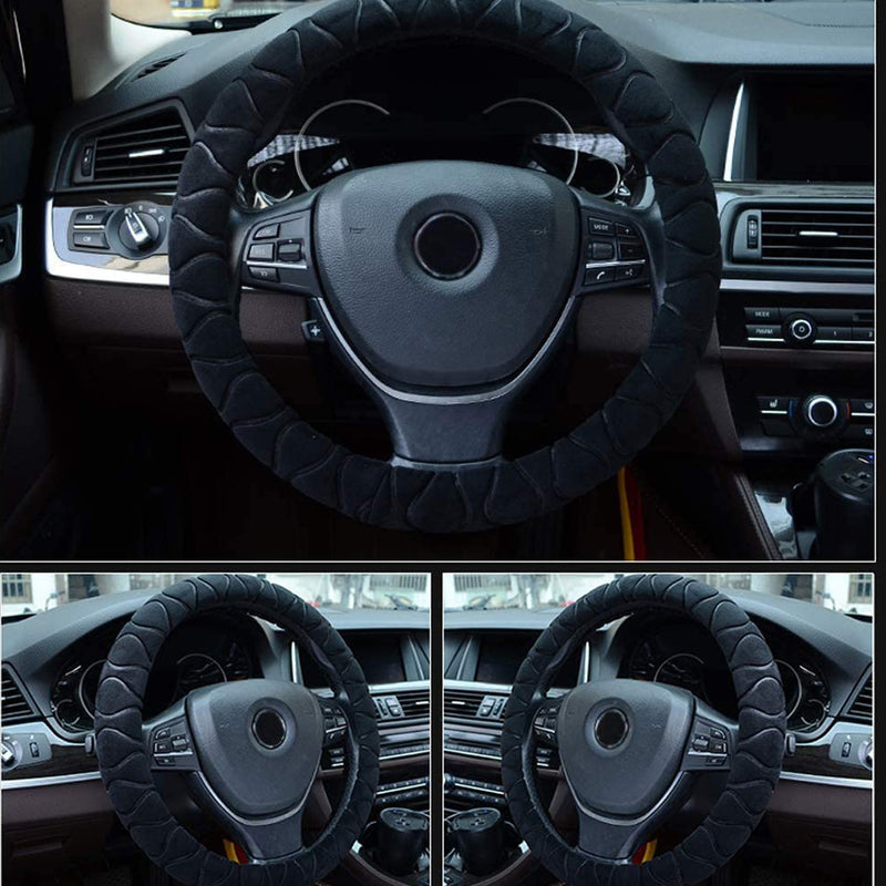 Winter Short Plush Warmth Steering Wheel Non Slip Cover
